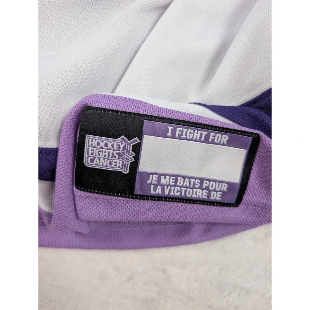 Toronto Maple Leafs Hockey‎ Fights Cancer Adidas Jersey sz 54 White Purple NWT